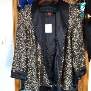 Guess Gold Sequin Blazer